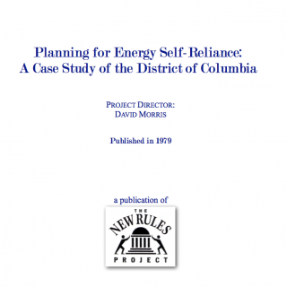 planning for energy self reliance cover