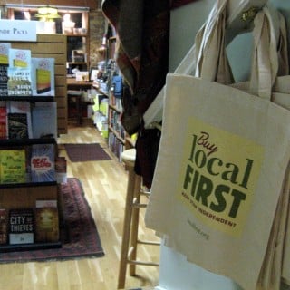 Local First Utah - logo in bookstore