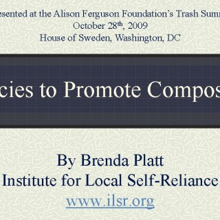 Cover Policies to Promote Composting