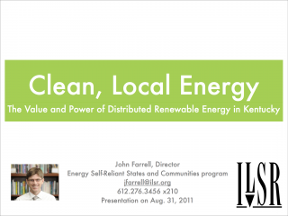 Clean Local Energy for Kentucky