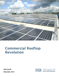 commercial solar grid parity report ILSR 2012 cover page