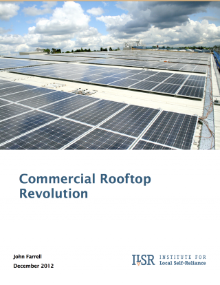 commercial solar grid parity report ILSR 2012 cover page