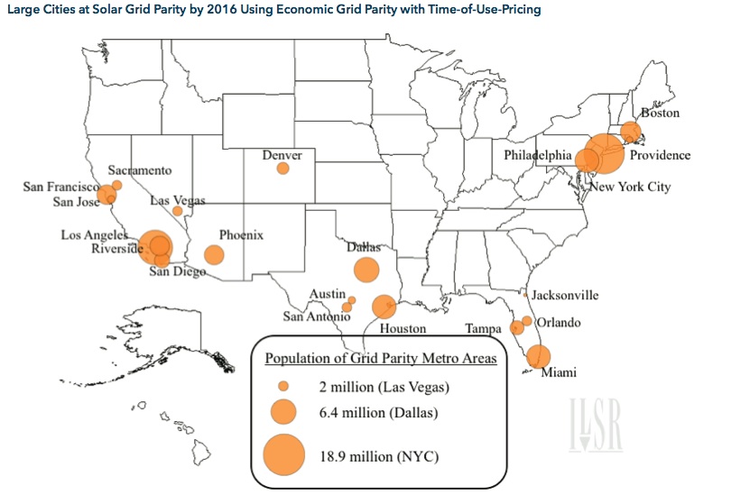 Large Cities at Grid Parity by 2016