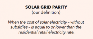 Solar Grid Parity-definition