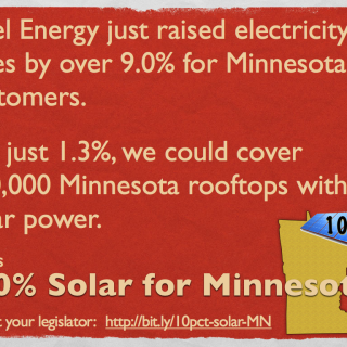 Cost of 10 Percent Solar for MN