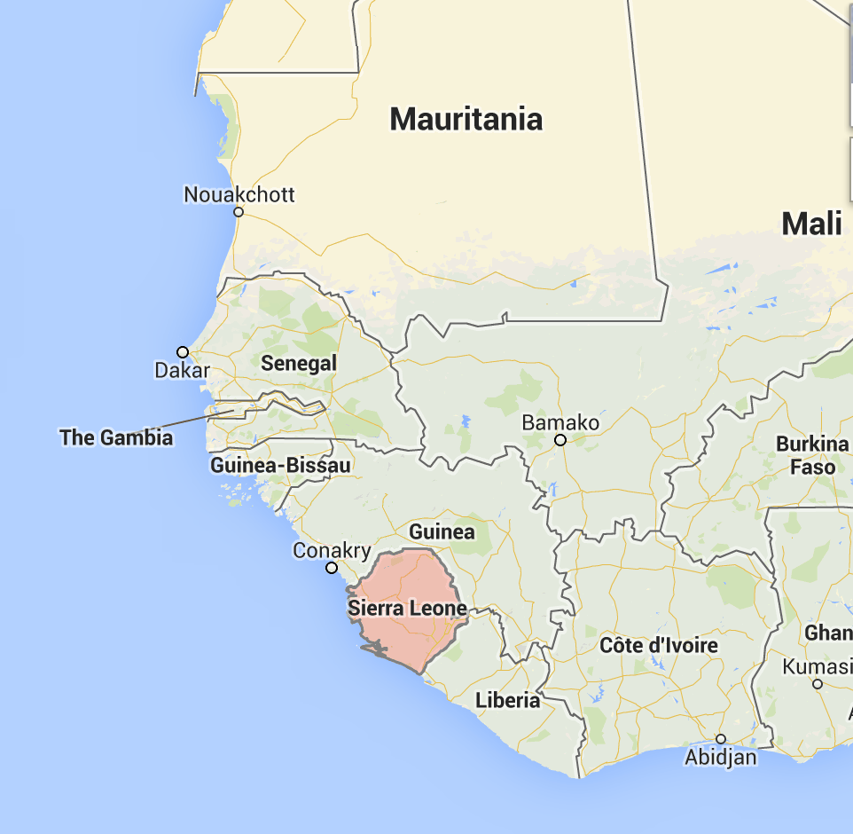 Sierra Leone map Institute for Local SelfReliance